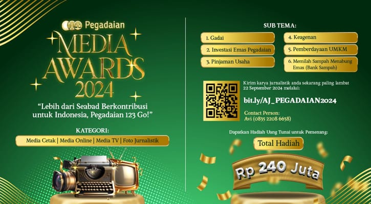 Pegadaian Media Awards 2024 Resmi Digelar, Berhadiah Total Ratusan Juta&nbsp;Rupiah!